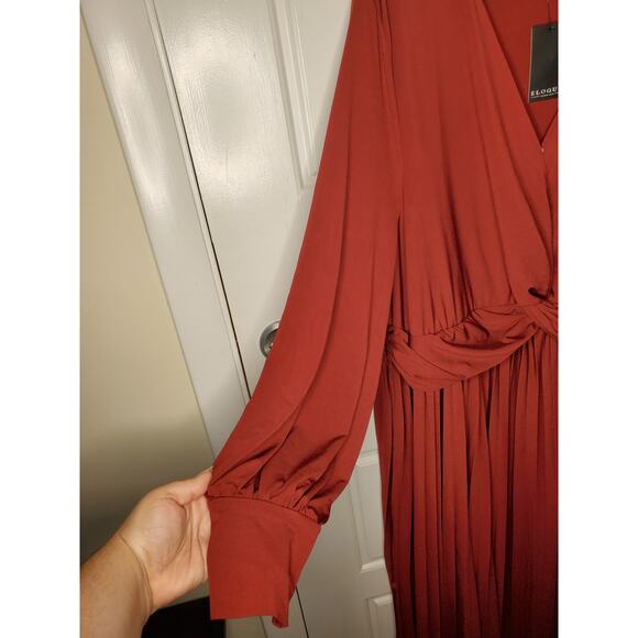 NWT Eloquii Knot Front Pleated Skirt Dress - Picture 4 of 7
